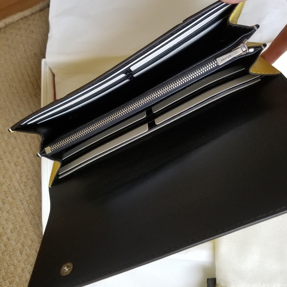 Celine lemon yellow long wallet - Picture 7 of 8